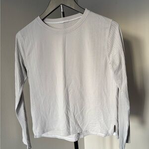 Lululemon Athletica Classic Gray Seamless Long Sleeve Top